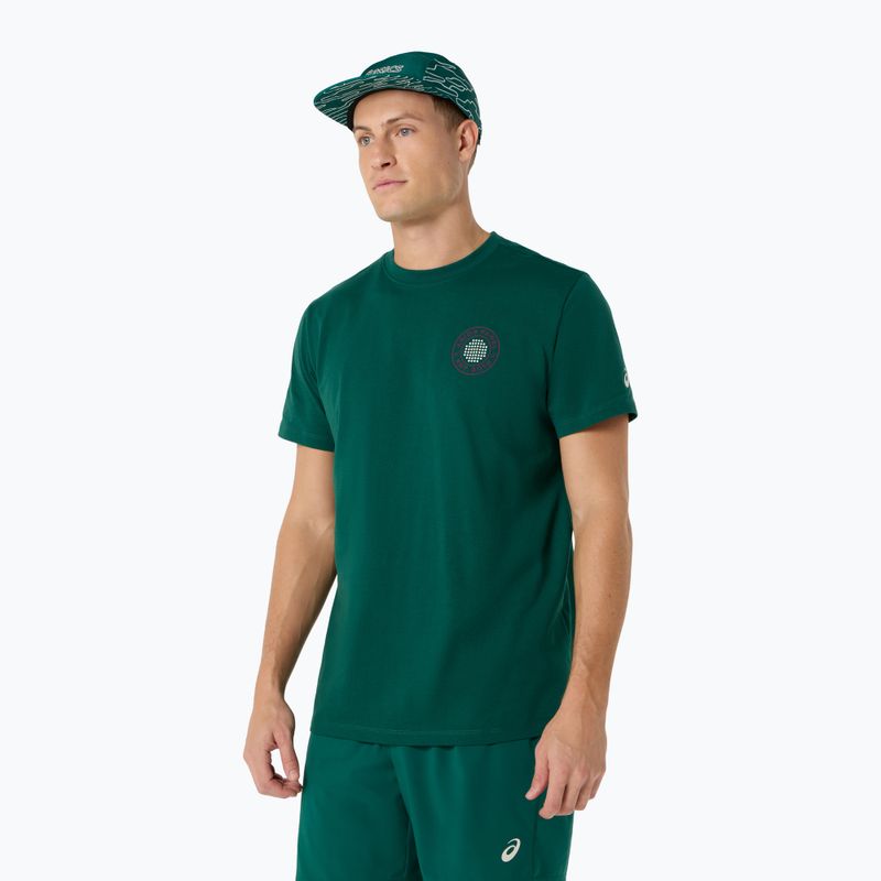 Koszulka tenisowa męska ASICS Padel Court Graphic jewel green 4