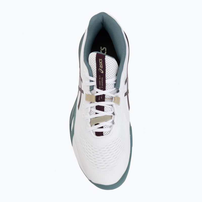 Buty do tenisa męskie ASICS Gel-Resolution X Clay white/dark aubergine 5