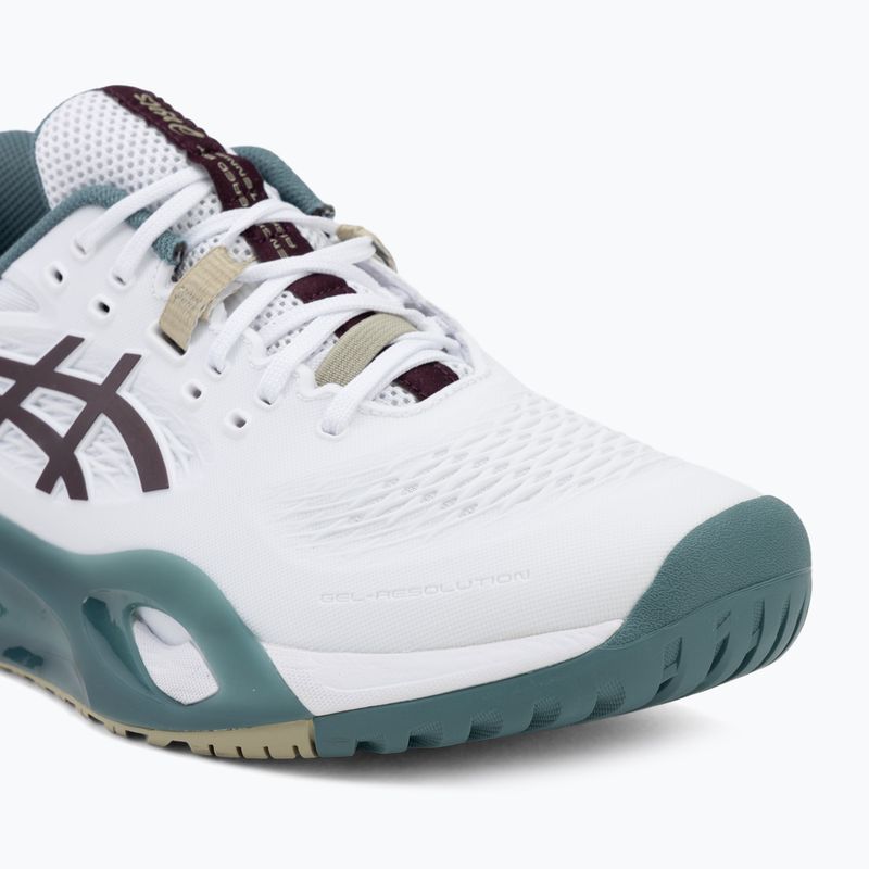 Buty do tenisa męskie ASICS Gel-Resolution X white/dark aubergine 7