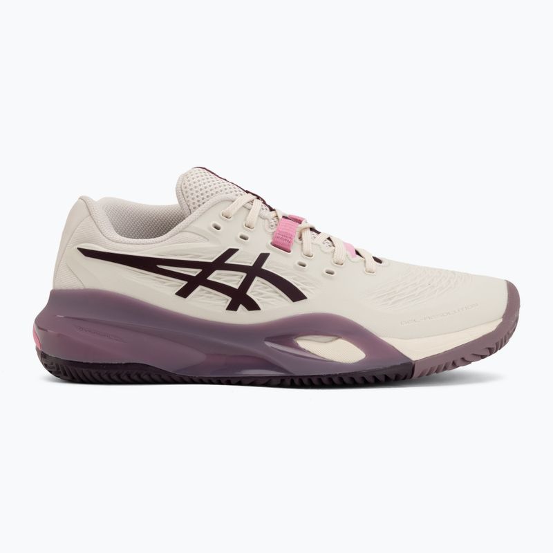 Buty do tenisa damskie ASICS Gel-Resolution X Clay soft oat/dark aubergine 2