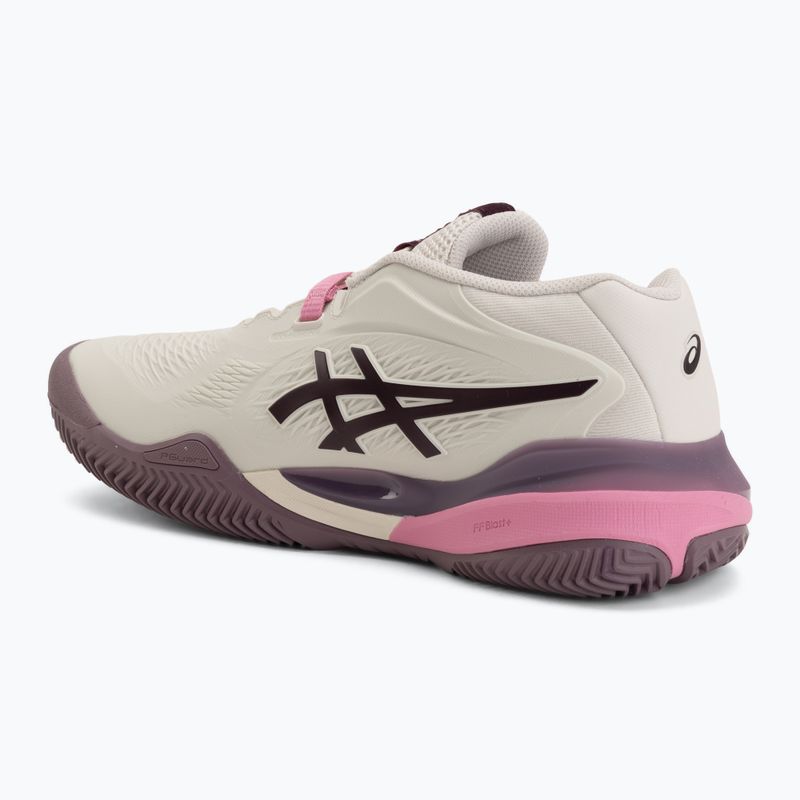 Buty do tenisa damskie ASICS Gel-Resolution X Clay soft oat/dark aubergine 3