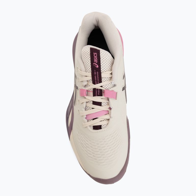 Buty do tenisa damskie ASICS Gel-Resolution X Clay soft oat/dark aubergine 5