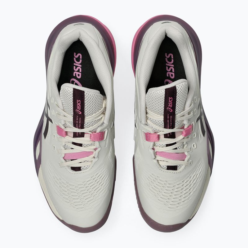 Buty do tenisa damskie ASICS Gel-Resolution X Clay soft oat/dark aubergine 4
