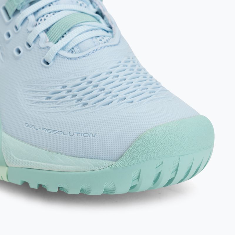 Buty do tenisa damskie ASICS Gel-Resolution X light blue/oasis green 7
