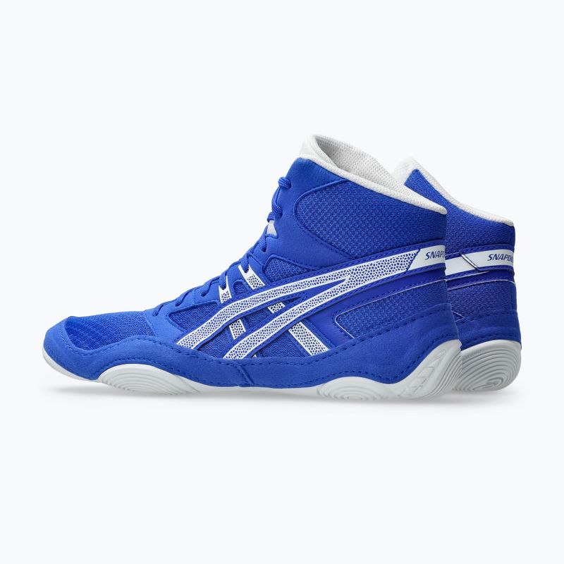 Buty zapaśnicze ASICS Snapdown 4 neon blue/white 4