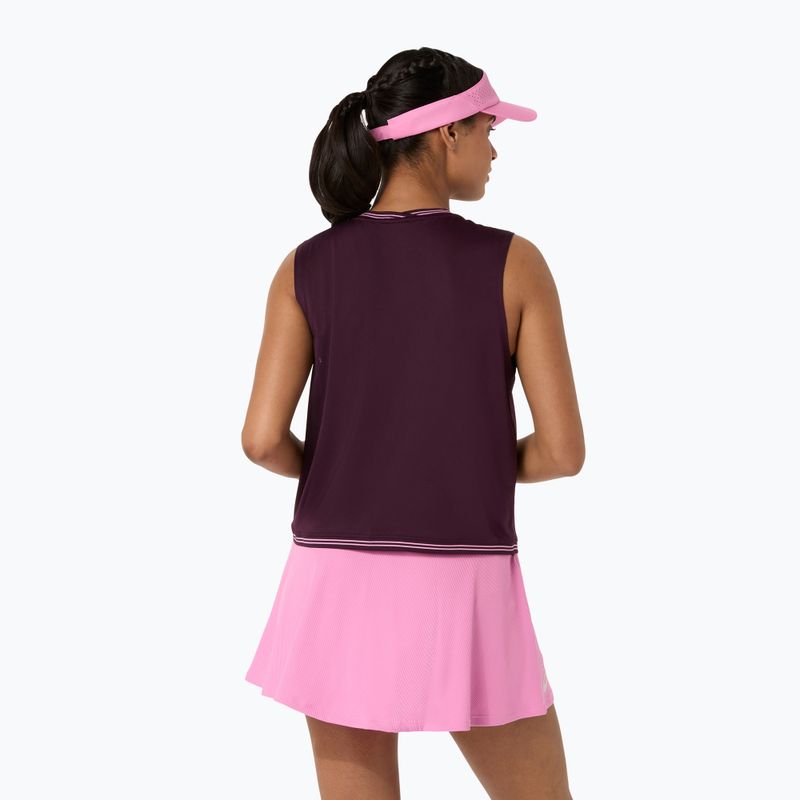 Koszulka tenisowa damska ASICS Game Sleeveless Top W dark aubergine 3