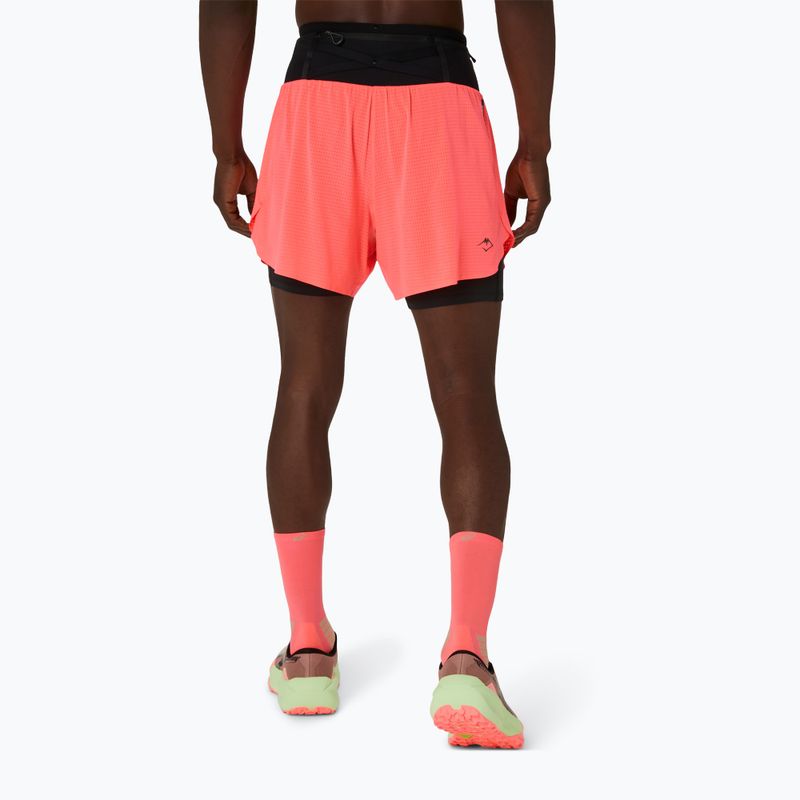 Spodenki do biegania męskie ASICS Fujitrail Elite blazing coral 2