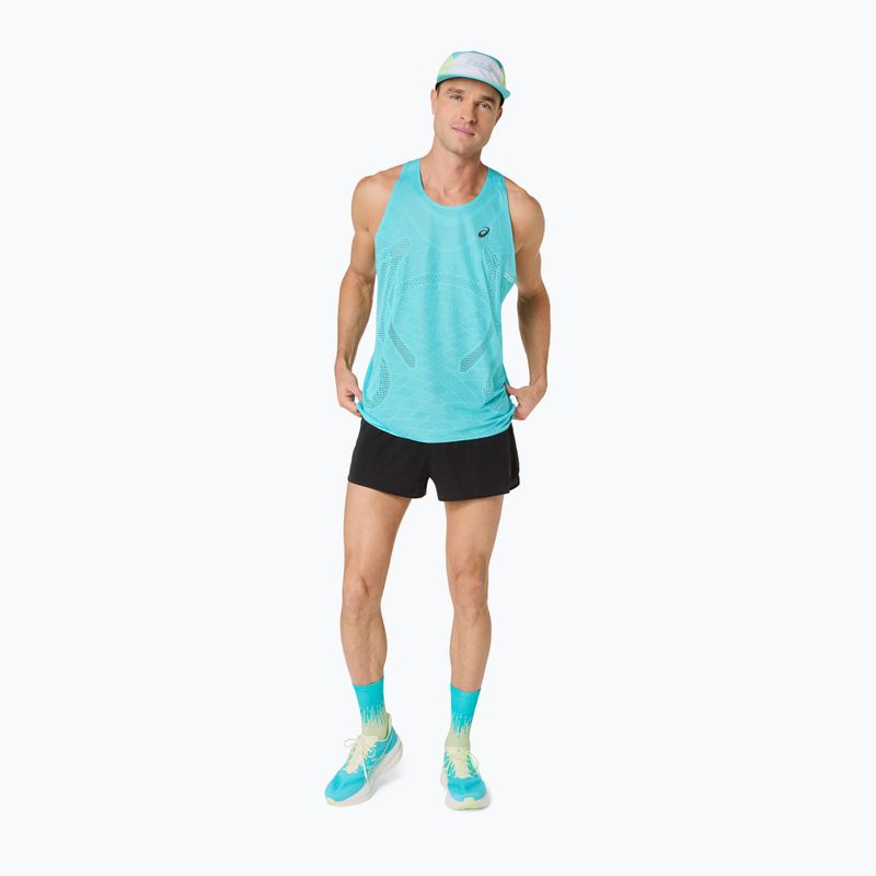 Koszulka do biegania męska ASICS Metarun Singlet energy aqua 2