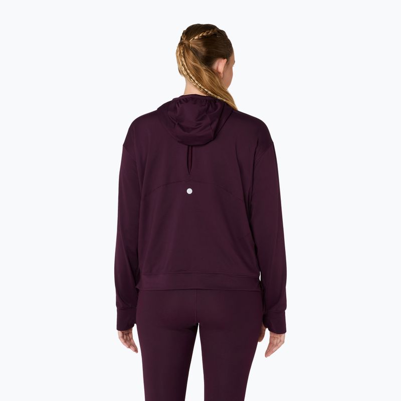 Bluza do biegania damska ASICS Nagino Run Winter Hoodie dark aubergine 3