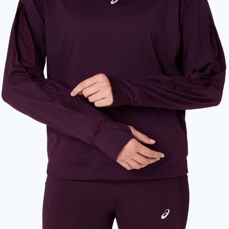 Bluza do biegania damska ASICS Nagino Run Winter Hoodie dark aubergine 9