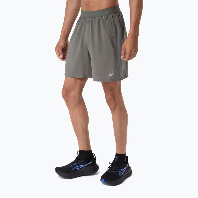 Spodenki do biegania męskie Asics Road 7In Short Truffle Grey 4