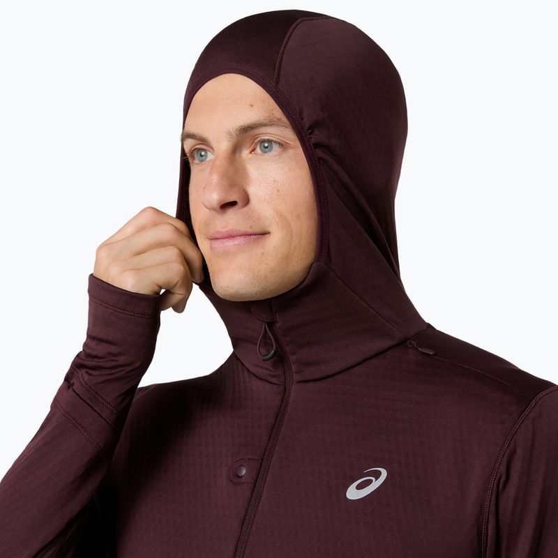 Bluza do biegania męska ASICS Road Winter Ls Hoodie dark currant 6