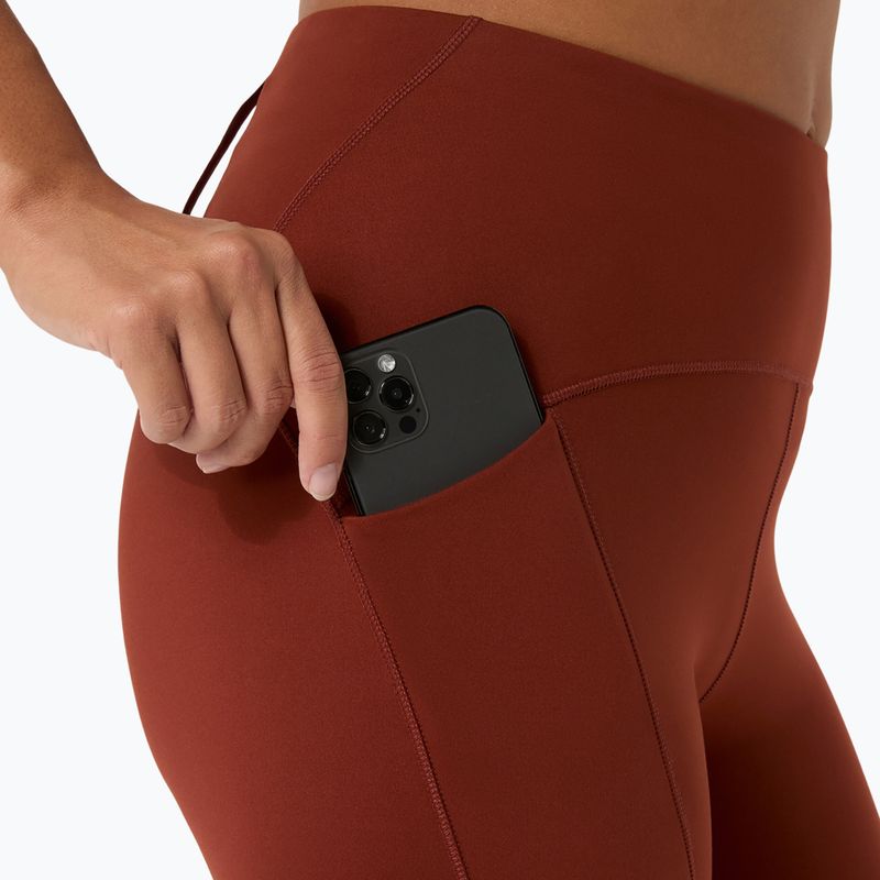 Legginsy do biegania damskie ASICS Road Winter High Waist singed red 8
