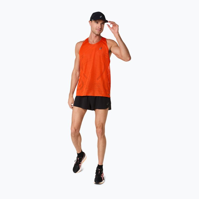Koszulka do biegania męska ASICS Metarun Singlet cherry tomato 2