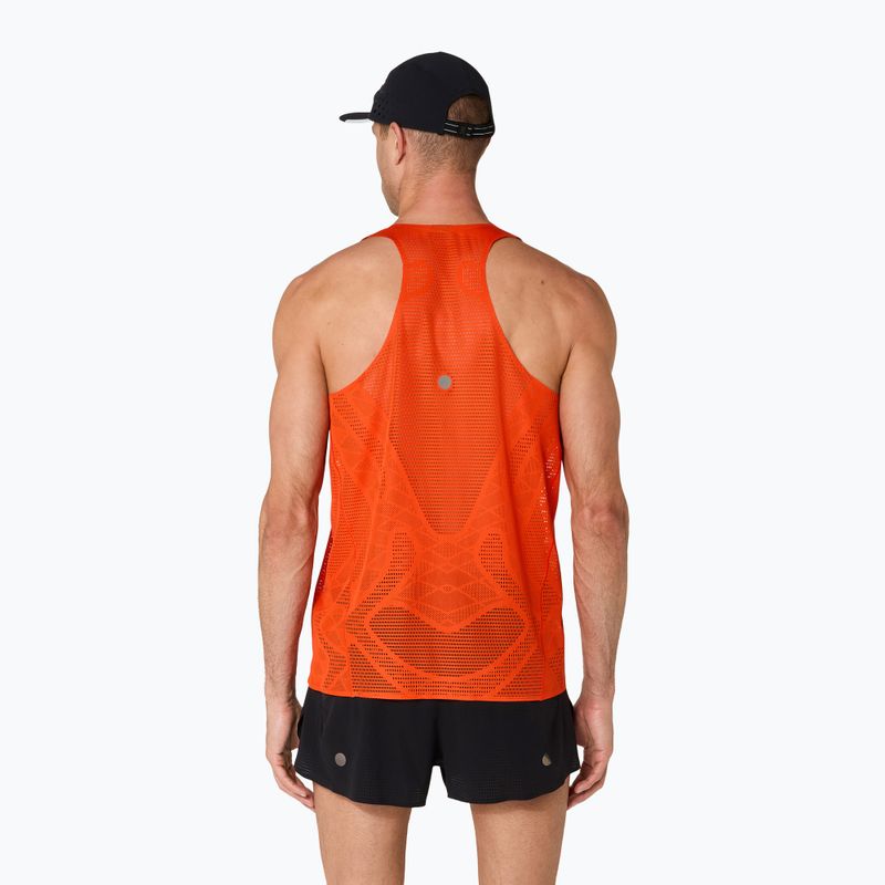 Koszulka do biegania męska ASICS Metarun Singlet cherry tomato 3