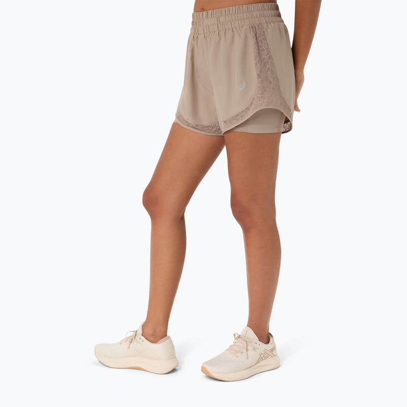Spodenki do biegania damskie ASICS Nagino Run 2-N-1 greige 4