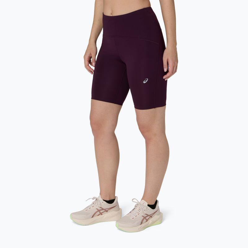 Spodenki do biegania damskie ASICS Road High Waist 8IN Sprinter dark aubergine 4