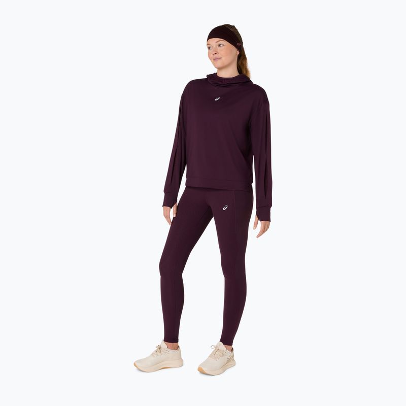 Legginsy do biegania damskie ASICS Nagino Run dark aubergine 2