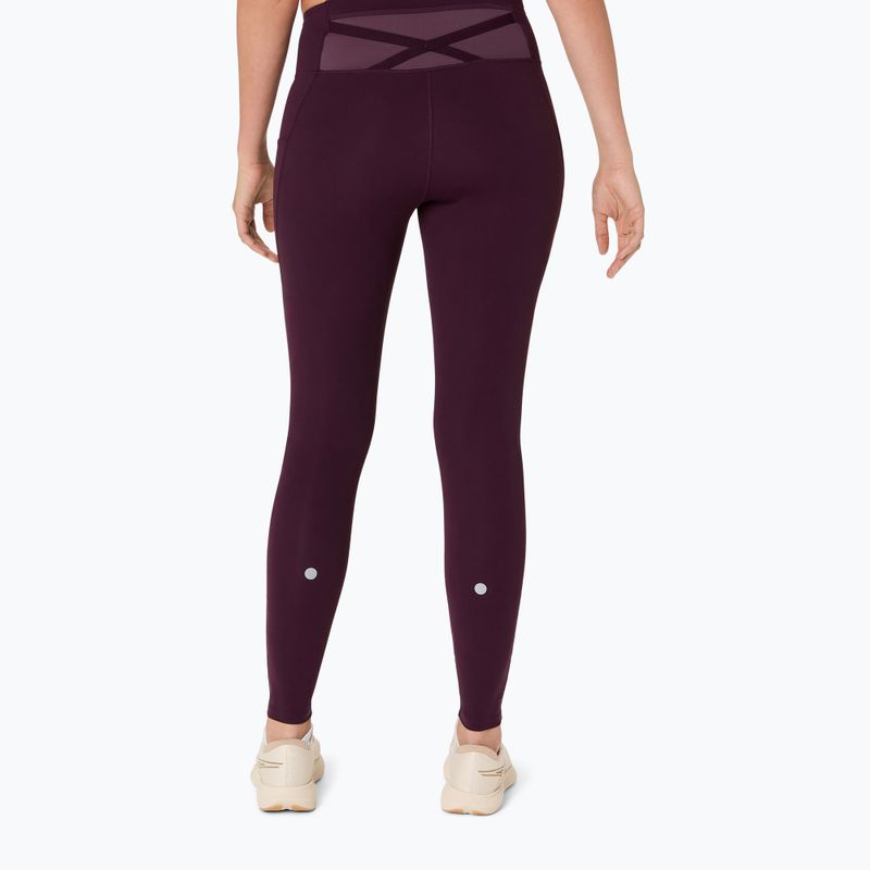 Legginsy do biegania damskie ASICS Nagino Run dark aubergine 3