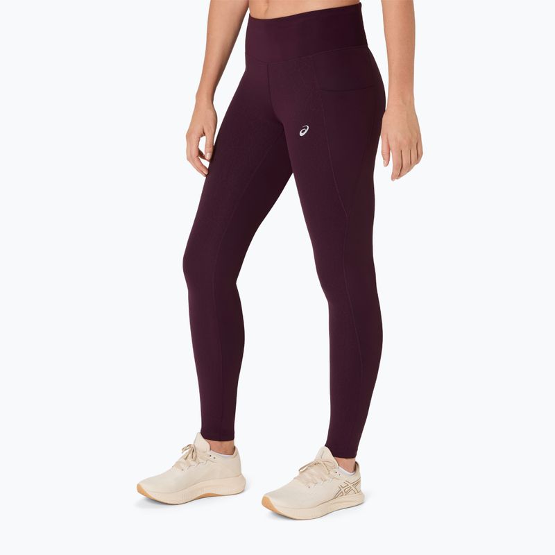 Legginsy do biegania damskie ASICS Nagino Run dark aubergine 4