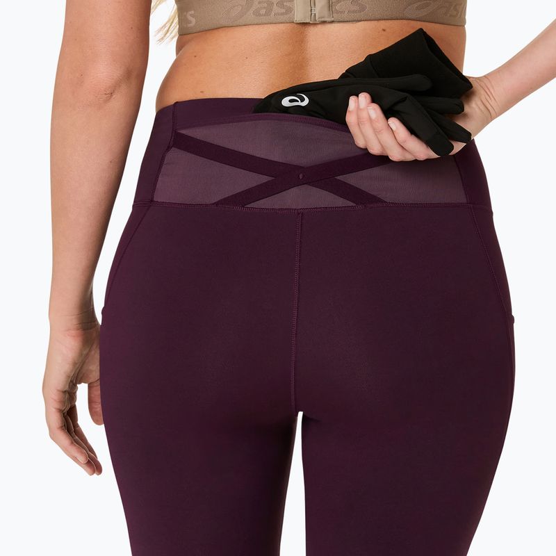 Legginsy do biegania damskie ASICS Nagino Run dark aubergine 9