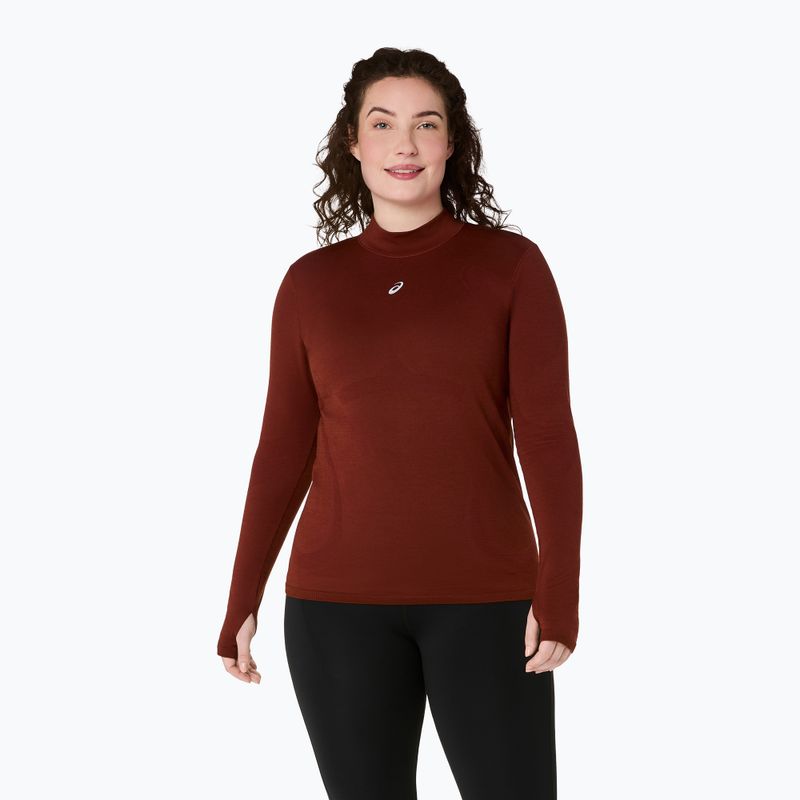 Bluza termoaktywna damska ASICS Road Winter Seamless Top singed red
