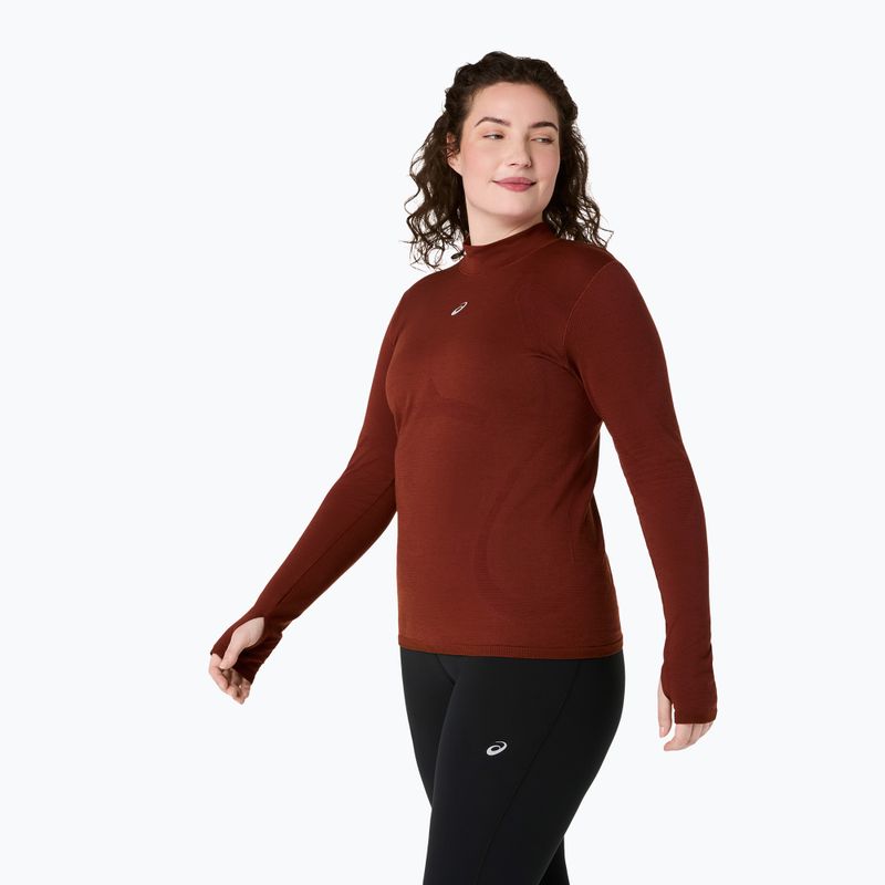 Bluza termoaktywna damska ASICS Road Winter Seamless Top singed red 4