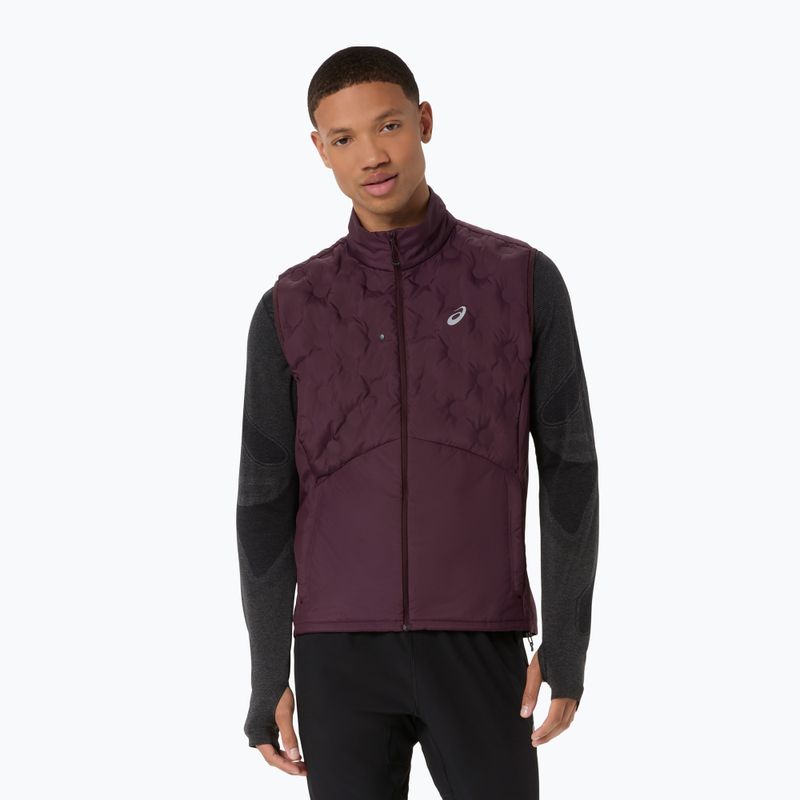 Bezrękawnik do biegania męski Asics Road Winter Gilet dark currant
