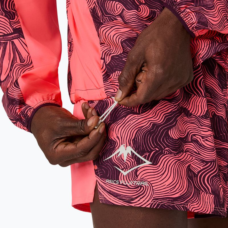 Kurtka do biegania męska Asics Fujitrail Packable Jacket blazing coral/dark aubergine 6