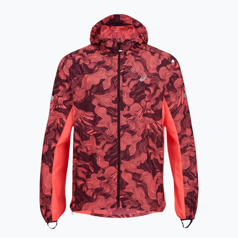 Kurtka do biegania męska Asics Fujitrail Packable Jacket blazing coral/dark aubergine 9