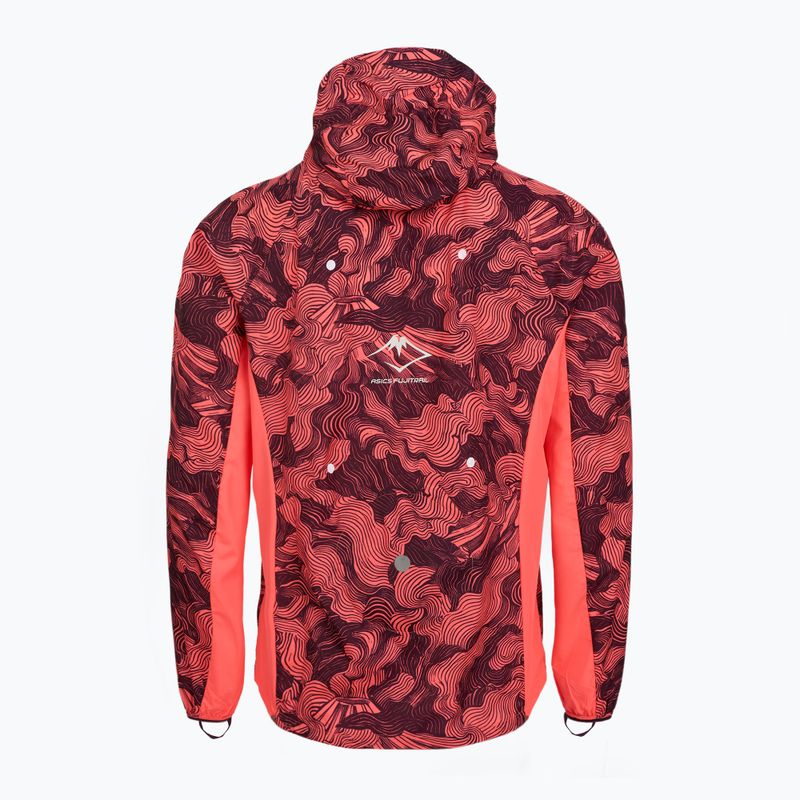 Kurtka do biegania męska Asics Fujitrail Packable Jacket blazing coral/dark aubergine 10