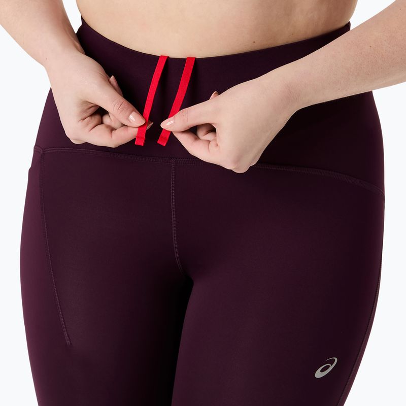 Legginsy do biegania damskie ASICS Road High Waist Tight dark aubergine 6