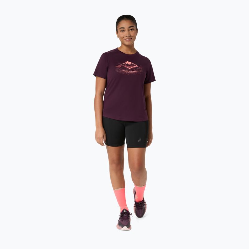 Koszulka do biegania damska Asics Fujitrail Logo Ss Top Dark Aubergine 2