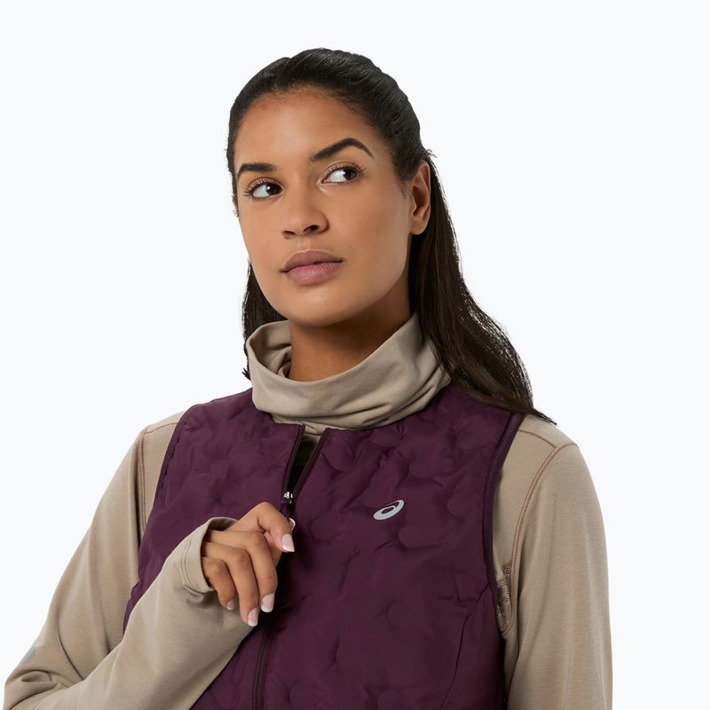 Bezrękawnik do biegania damski Asics Nagino Run Padded Gilet dark aubergine 5