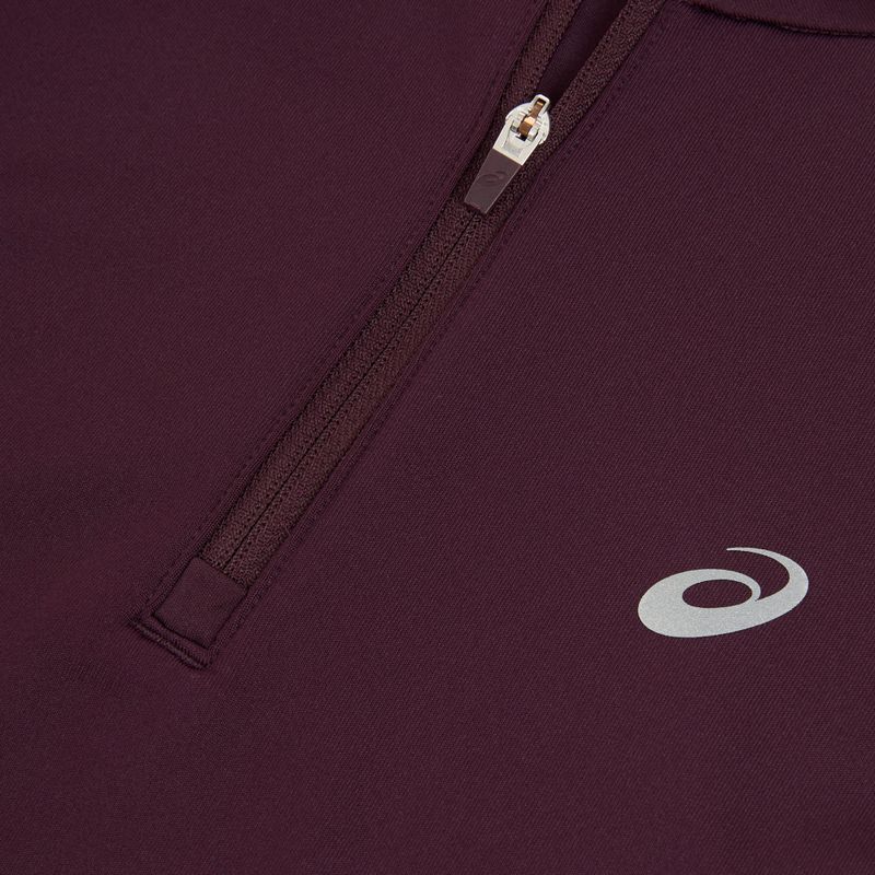 Longsleeve do biegania damski ASICS Core 1/2 Zip Winter Top dark aubergine 3