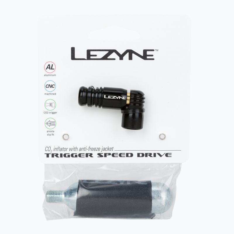 Pompka rowerowa Lezyne Trigger Speed Drive CO2 + Nabój 16 g gloss black