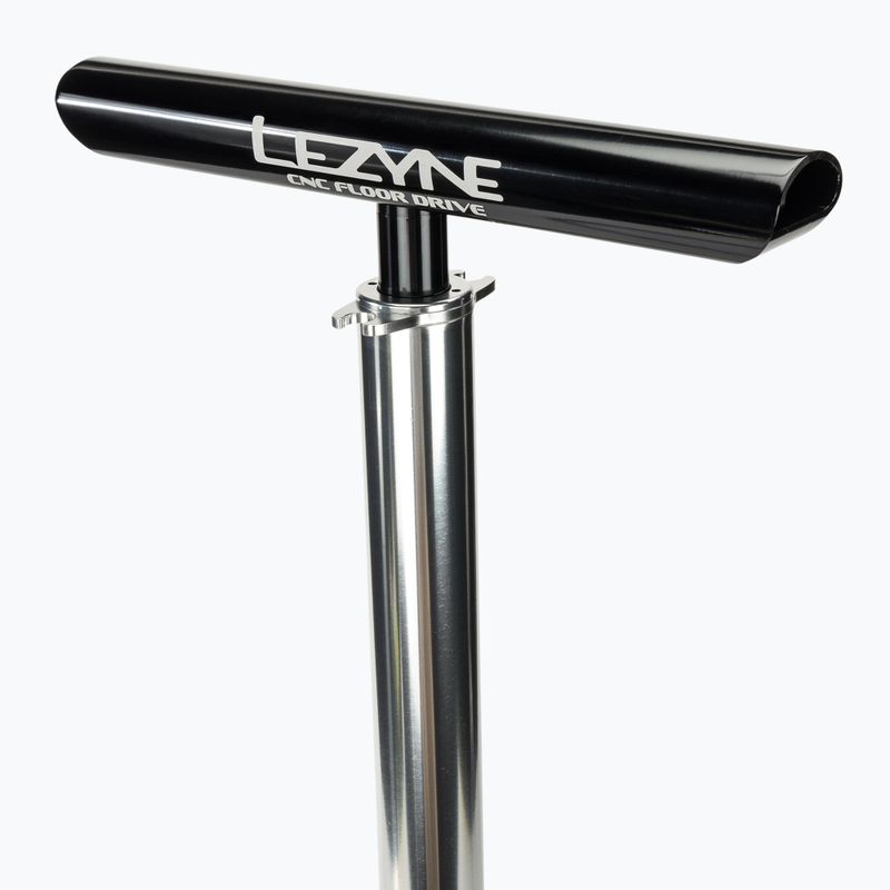 Pompka rowerowa Lezyne CNC Floor Drive 3.5 220psi gloss silver 3