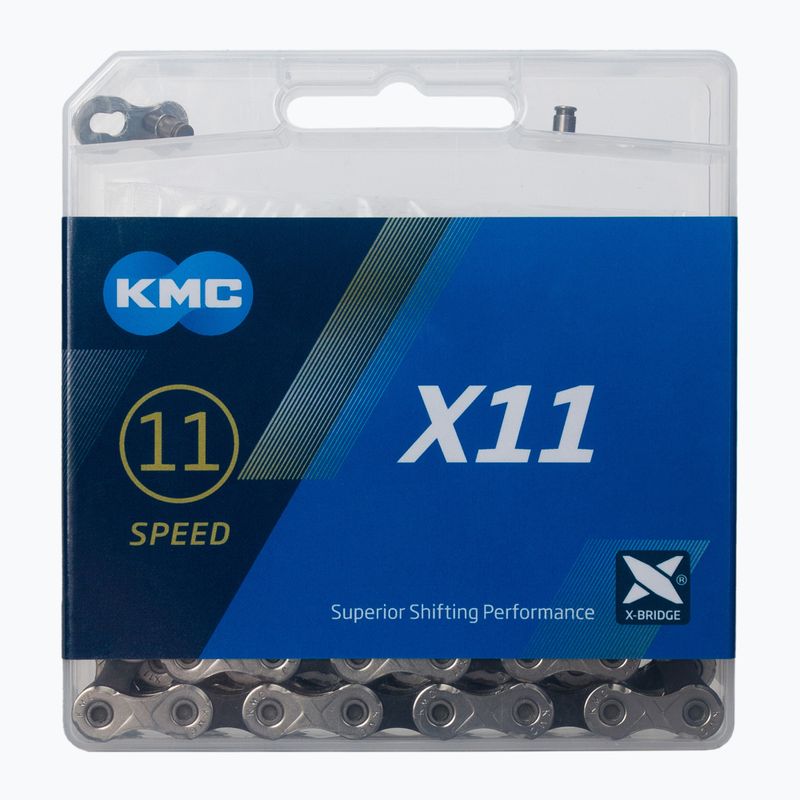 Łańcuch rowerowy KMC X11 x118 silver/black