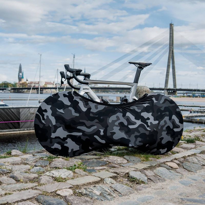 Pokrowiec rowerowy na koła VELOSOCK Camo Black 2