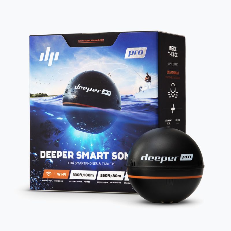 Echosonda wędkarska Deeper Smart Sonar Pro czarna 2