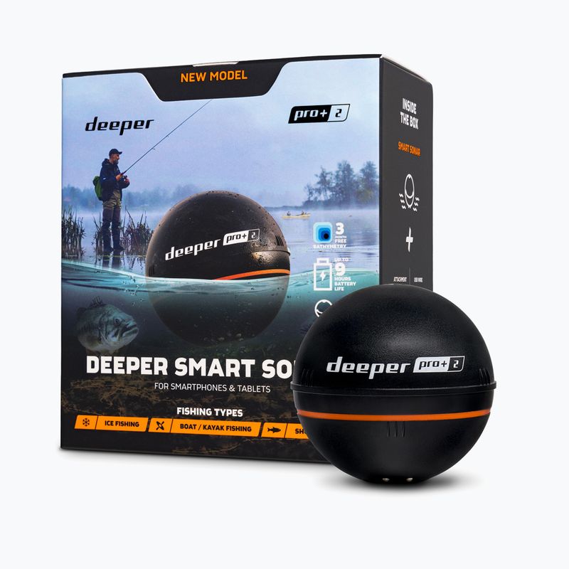 Echosonda wędkarska Deeper Smart Sonar Pro+ 2 czarna 2