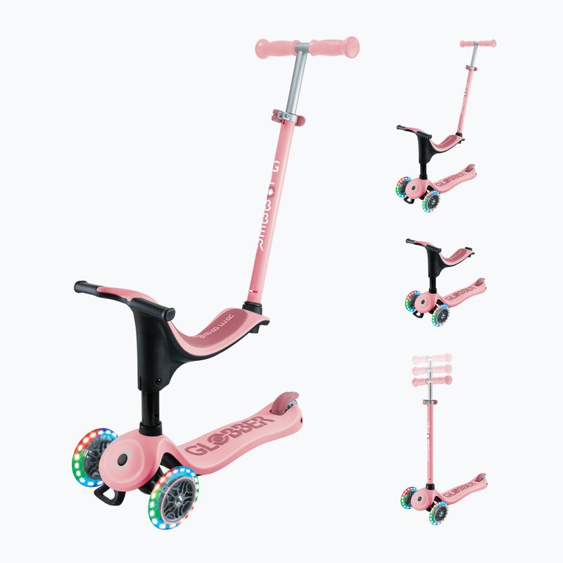 Hulajnoga trójkołowa dziecięca Globber Go.Up Deluxe Lights deep pink