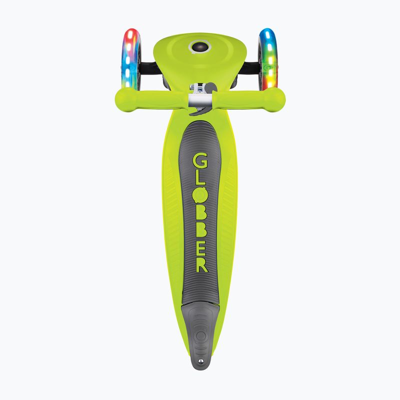 Hulajnoga trójkołowa dziecięca Globber Junior Foldable Lights lime green 4