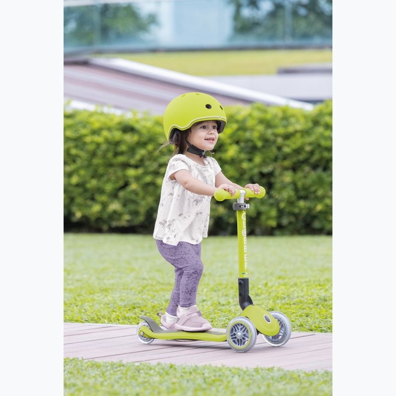Hulajnoga trójkołowa dziecięca Globber Junior Foldable Lights lime green 9