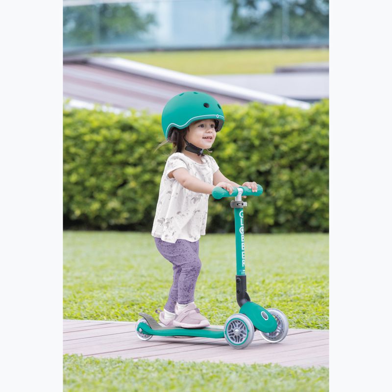 Hulajnoga trójkołowa dziecięca Globber Junior Foldable Lights dark emerald green 9