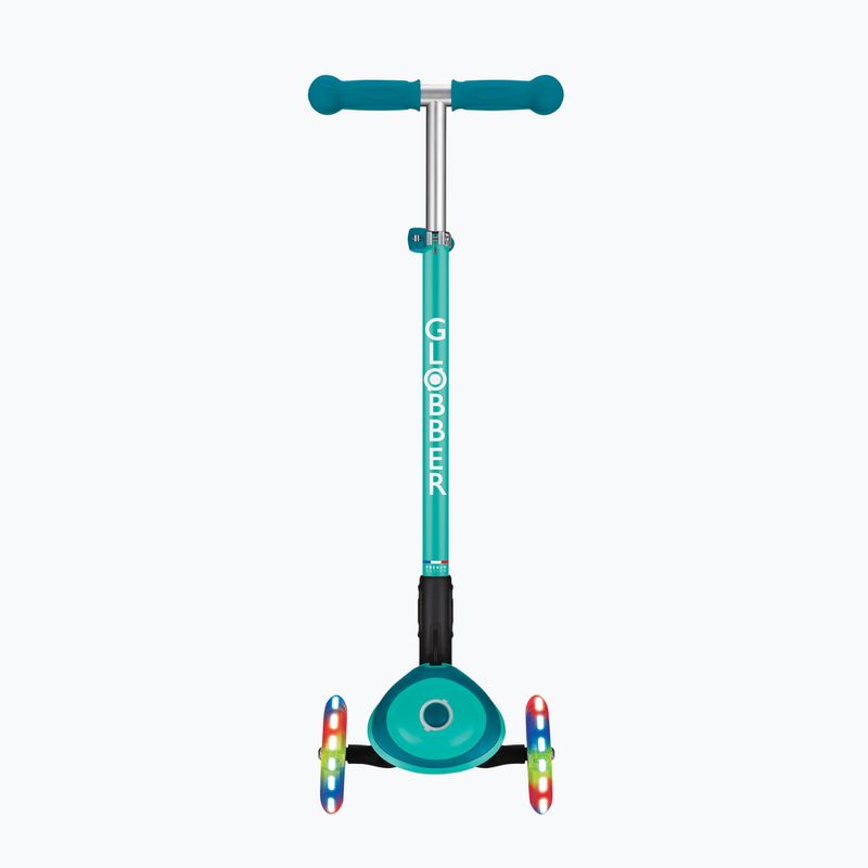 Hulajnoga trójkołowa dziecięca Globber Primo Foldable Plus Lights dark emerald green 4