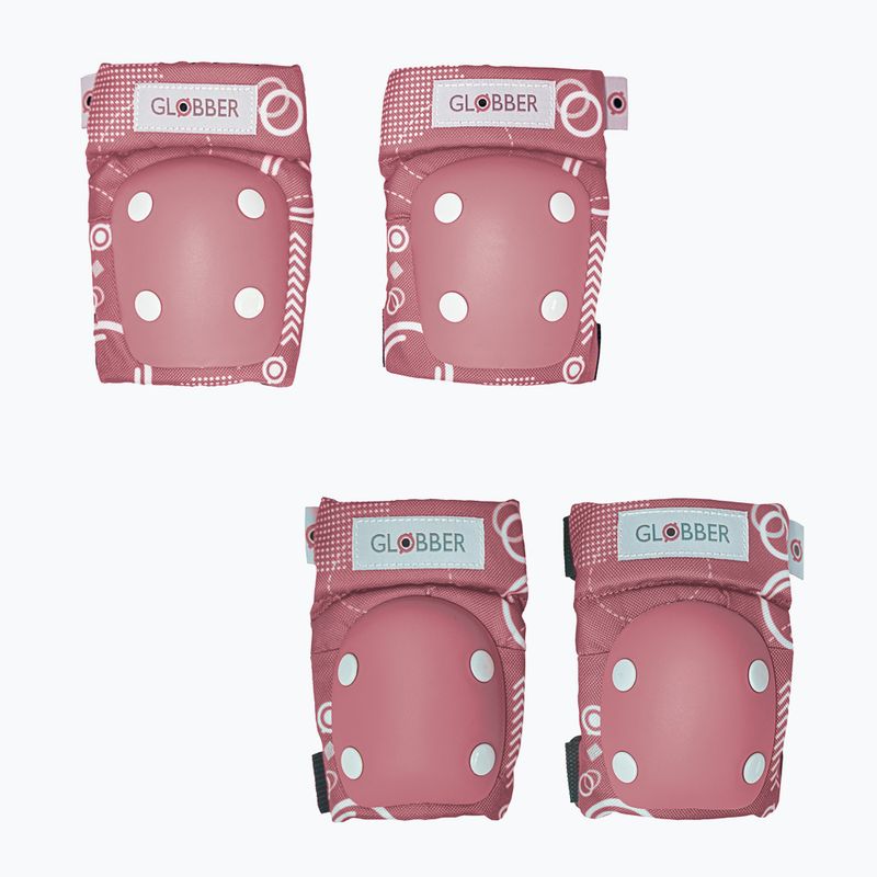 Zestaw ochraniaczy dziecięcych Globber Toddler deep pastel pink/shapes
