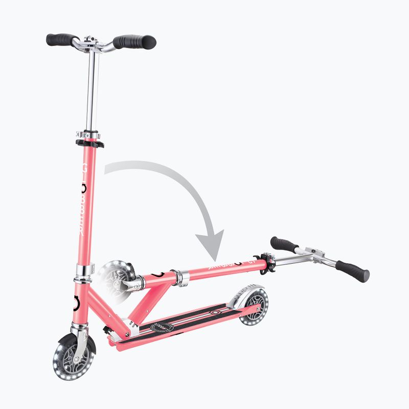 Hulajnoga miejska dziecięca Globber Flow Element Lights coral pink 6