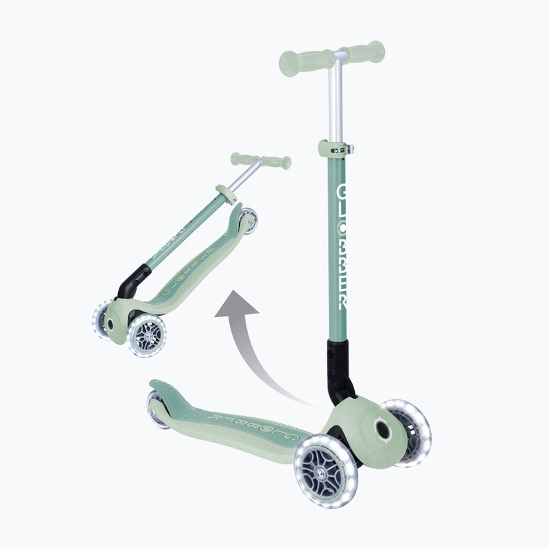 Hulajnoga trójkołowa dziecięca Globber Junior Primo Foldable Lights Eco pistachio 10
