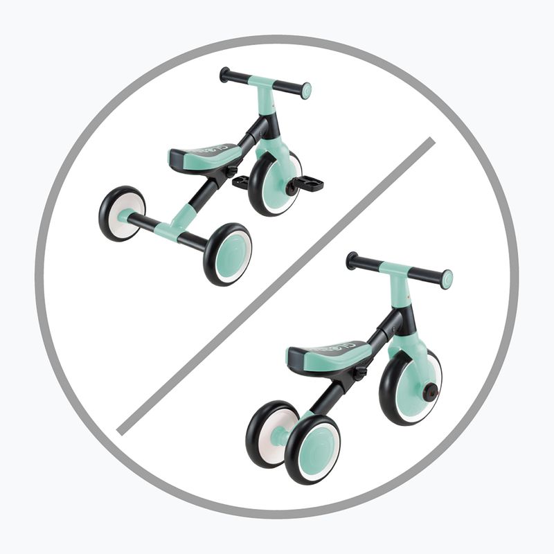 Rowerek biegowy trójkołowy Globber Learning Trike 2w1 mint 13